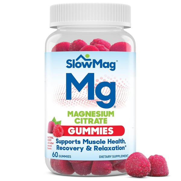 SlowMag Mg Muscle Health Recuperacin Gomitas, citrato de magnesio en