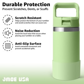 Jmoe USA Silicone Boot for Yeti Rambler Jr 12oz and 18oz Bottle | 2mm Sleeve | Anti-Slip Boot | Protector for the Bottom of your Bottle | Protects Against Damage | BPA Free Silicone (Key Lime)
