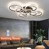 Shine LUEST Modern Ceiling Light, 41.3'' Dimmable LED Black Flush