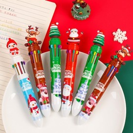 Cartoon Christmas Color Pen Stationery Set for Kids - Small Gift lf1160 One Size / Christmas Tree 10ea