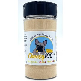 Cheesy100 Cheese Meal Booster 4.4oz | US-Crafted for Picky Eaters | Natural Appetite Stimulant | Dog Gravy Topper for Dry Food | Single Protein & High Protein