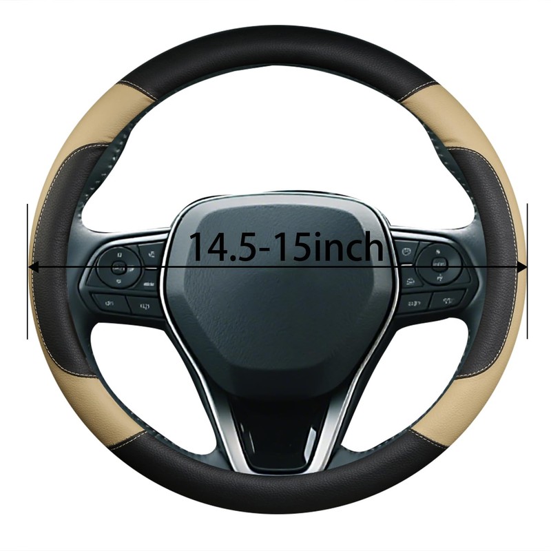 OHHMNKK Custom-Fit Steering Wheel Cover for Toyota Camry Corolla Highlander