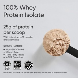 Sports Research Whey Protein Isolate - Sports Nutrition Protein Powder 25g per Serving - 2.27lb Bag Whey Protein - Dutch Chocolate Bulk Protein Powder, 25 Servings