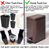 Homie Soft Close, Slim Trash Can 3.2 Gallon with Anti