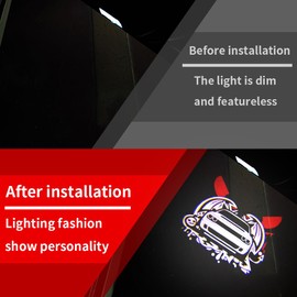 2PCS Door Lights Logo Compatible for Challenger 2015-Present, LED Ghost Shadow Welcome Puddle Projection Light Lamps Accessories (04)