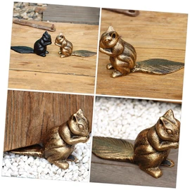 VILLFUL Cute Squirrel Door Stopper Cast Iron Door Wedge Tall and Mute Door Stop Anti-Slip No Nail Needed Door Wall Protector Safety Door Stopper