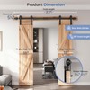 EaseLife 6 FT Double Door Sliding Barn Door Hardware Track