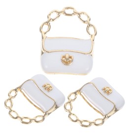 Alasum Handbag Mini Bag for Doll House 3Pcs Miniature Metal Bag Models Handheld Bag Ornaments Tiny Doll Bag Models