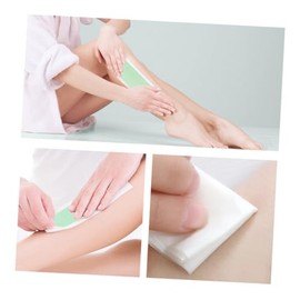 10 piezas Tiras de Cera Depilatoria Doble Cara Verde para Bikini y Cuerpo Papel para Depilación Profesional y