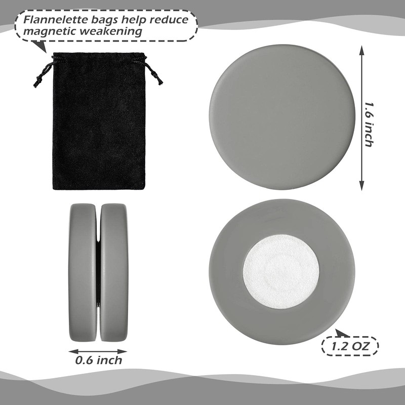 Jetec Round Magnetic Drapery Weights Shower Curtain Weights Strong Tablecloth