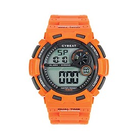 J-Axis ACY14-OR Men's Sports Watch, 10 ATM Waterproof Digital Watch, Orange, Dial Color - Grey, 10 ATM water resistant digital watch series. This is a highly cost-effective digital watch with