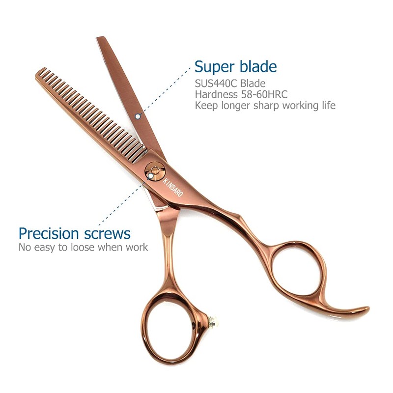 5.5 Inch Hair Thinning Scissors 440C Thinning Shears Professional Hair