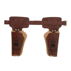 KarnevalsTeufel Double Holster Approx. 90 cm Carnival Accessory Cowboy Sheriff Holster Pistol Holster Wild West