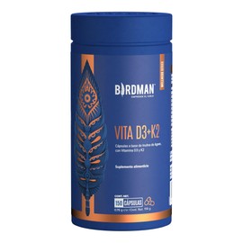 BIRDMAN Vitamina D3 + K2 | Suplemento Alimenticio de Origen Vegetal | Fórmula Limpia Sin Aditivos | Cápsula Vegana | Esencia Refrescante | 150 Porcion