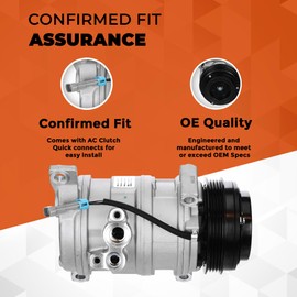 Klimoto A/C Compressor | Compatible with Jeep Cherokee 95-96, Wrangler 95-95