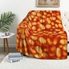 Cantidelli 3D Funny Realistic Food Baked Beans Flannel Fleece Throw