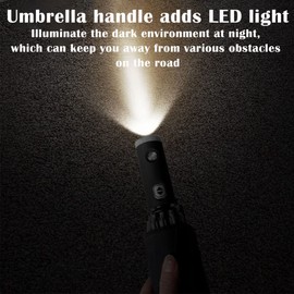 Travel Umbrella, Compact, Windproof, Reverse folding design, Increase and thicken the umbrella surface, Large Auto Open/Close, Sturdy Portable and Lightweight for Easy Carry, Men and Women