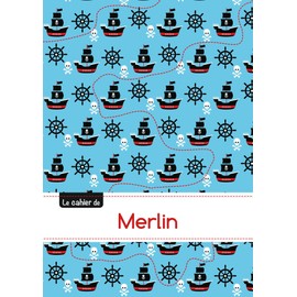 Le cahier de merlin: Cahier merlin - blanc,96p,a5 - pirates