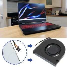 The Lord of the Tools 1 x CPU GPU Fan Replacement Part DFS541105FC0T DC28000JRF0 Compatible with Acer Nitro 5 AN515 AN515-31 AN515-51 AN515-52 AN515-53 4pin 5V