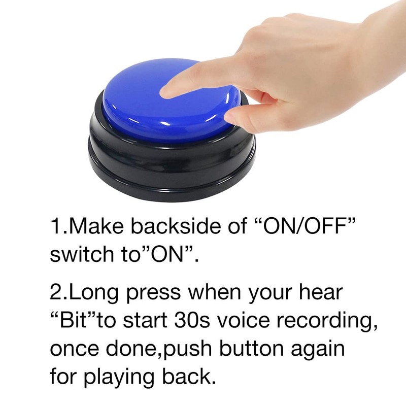 NAVESO Buzzer with Recording Function Dogs, Pack of 4 Answer