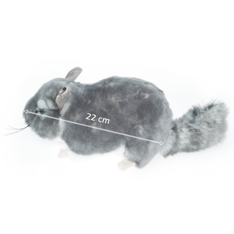 tachi Cuddly toy, plush toy, chinchilla, grey, white, lying down