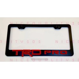 Unbranded 3D TRD Sports Pro Stainless Steel Black Finished License Plate Frame Rust Free