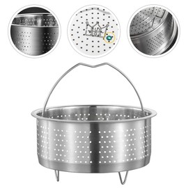 Luxshiny Rice Cooker Rice Cooker Rice Cooker Steamer Basket with Handle Legs Vegetable Steamer Insert Stainless Steel for Steaming Food Meat Fish Rice Veggie 22cm Accessories