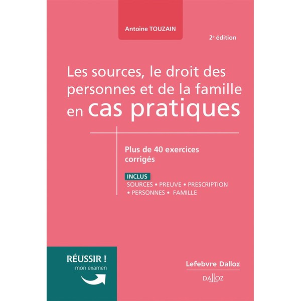 Sources, le droit des personnes et de la famille en