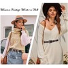 Ssumday Cinturones de piel occidentales de 1.1 pulgadas para mujer,
