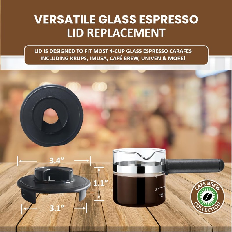 Espresso Carafe Lid, Universal Replacement fits Krups, IMUSA, Hamilton Beach,