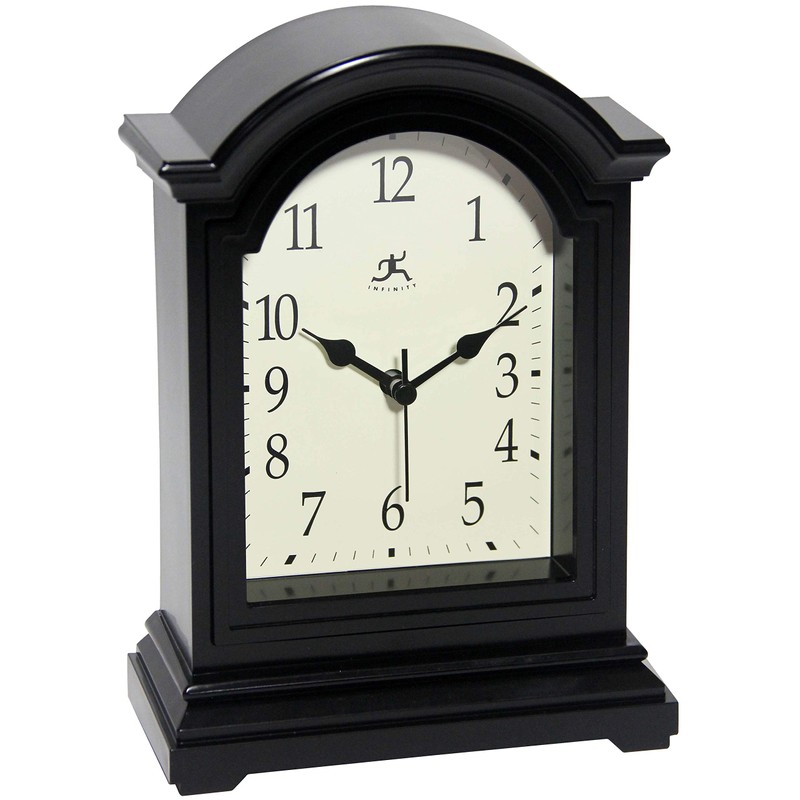 Infinity Instruments Miniature Grandfather Clock for Mantle, Vintage Tabletop Clock