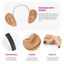 Giant Ears on Head Band - Fancy Dress Accessory Perfect for School Book Week and World Book Day -Pack Of 1