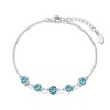 Philip Jones Blue Crystal Chain Bracelet Created with Zircondia® Crystals