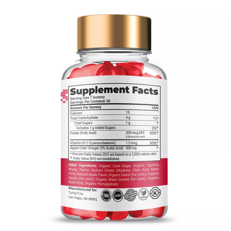 Turbo Trim Keto ACV Gummies, Max Strength TurboTrim Supplement (1