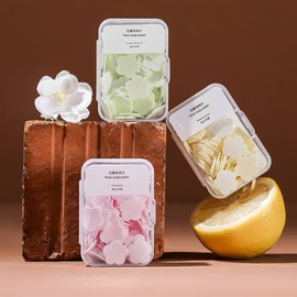 12 x Boxes Paper Soap Sheets Travel Soap Sheets Disposable Soap 6 Colours Soap Sheets Travel Portable Paper with Plastic Box on the Go Outdoor Camping Hiking