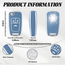 TOOMUME Key Case TPU Car Key Case Suitable for Vauxhall Insignia Astra Corsa Zafira Mokka Adam Antara Cascada Meriva Movano Vectra Key Cover Protection Key Shell - 3 Buttons S