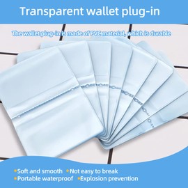 CLDURHGE Card Holder Protector Sleeves Transparent Credit Card Sleeves Plastic Wallet Insert Credit Card Holder Insert for Wallet Insurance Card Debit Card(2 Pcs, 10 Page 10 Slots and 20 Slots)
