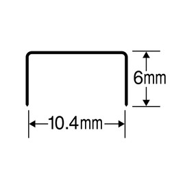 マックス ホッチキス針 No.11-1M 11号(バイモシリーズ) 外形寸法 : 幅61×奥行28×高さ14mm