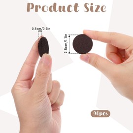 Molain Felt Furniture Pads, 80 PCS Felt Pads for Protecting Hardwood Floors, 1" Round Self Adhesive Felts Pads for Furniture Feet Floor Protectors, Protecting from Nicks Dents Scratches (Dark Brown)