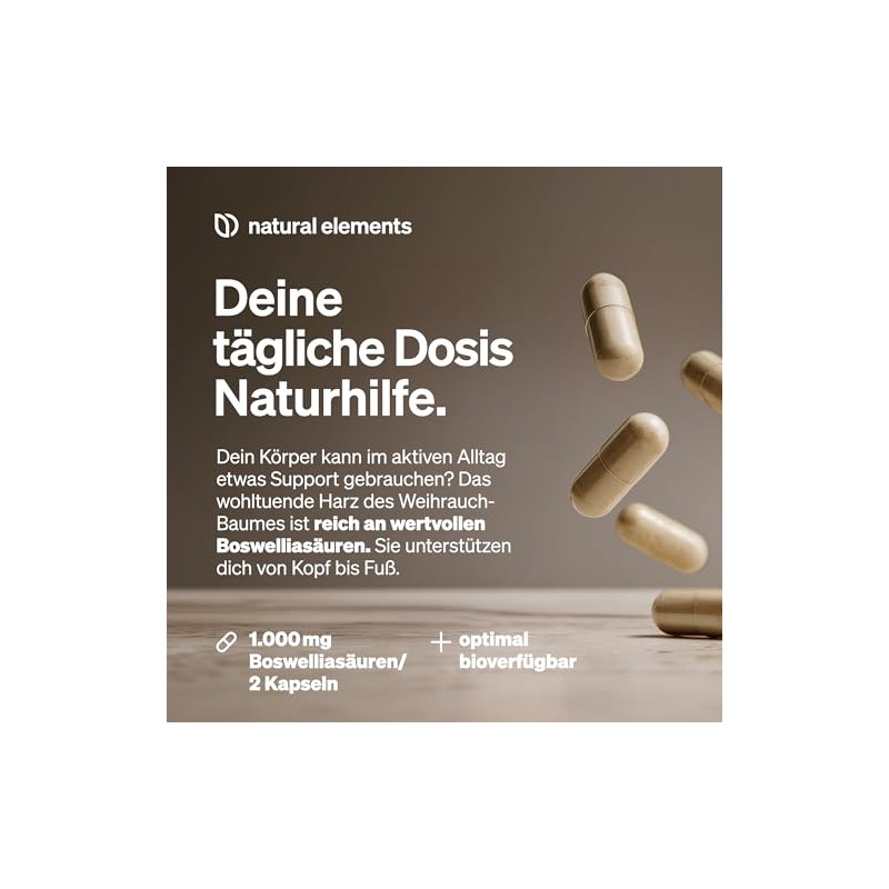natural elements Frankincense Capsules - 1176mg Extract from Frankincense /