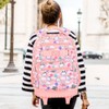 Girls Rolling Backpack, 3PCS Womens Roller Bookbag with Lunch Bag