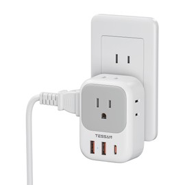 USB Outlet Tap, 3 AC Outlets, 2 USB-A Ports, 1 USB-C Port, Rapid Charger, Type-c, Octopus Wire, 3 Ports, USB Charger, USB Tap, Small and Lightweight, Can Be Used Only in Japan