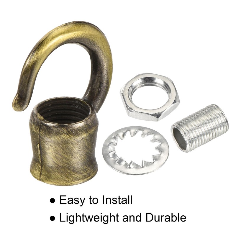 sourcing map Alloy Ceiling Hook Fixtures Accessories 22mmx28mm for Chandelier