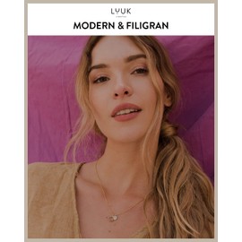 LUUK LIFESTYLE Waterproof Stainless Steel Necklace with Crystal Pendant, 50 cm, Friendship Chain with Glass Crystal, Gift Idea for Women, Stainless Steel Glass Crystal, Rhinestone