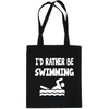 Print4U I'd Rather Be Swimming Swimmer Shopping Tote Bag Ladies