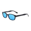 Pacific Coast Original KD's Biker Sunglasses (Black Frame/Turquoise Lens)