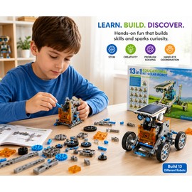Solar Robot Kit for Kids – DIY STEM Building Toy for Hands-On Science Experiments and Creative Play