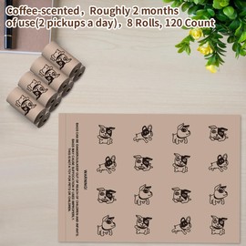 RMancipate Coffee Dog Poo Bags Coffee scent - 120 Large Biodegradable Poop Bags, Extra Thicken Strong Corn Starch Blended Compostable Leak Proof Poop Waste Bag for Dogs