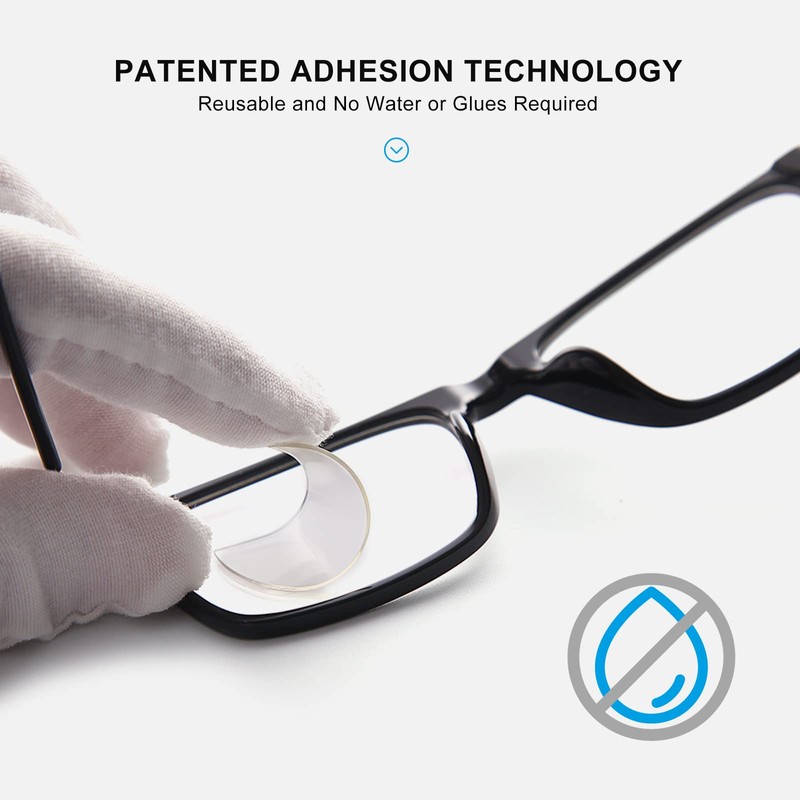 OKH 3-pack Stick-on Reading Glasses Lens +1.75 Adhesive Magnification Bifocal