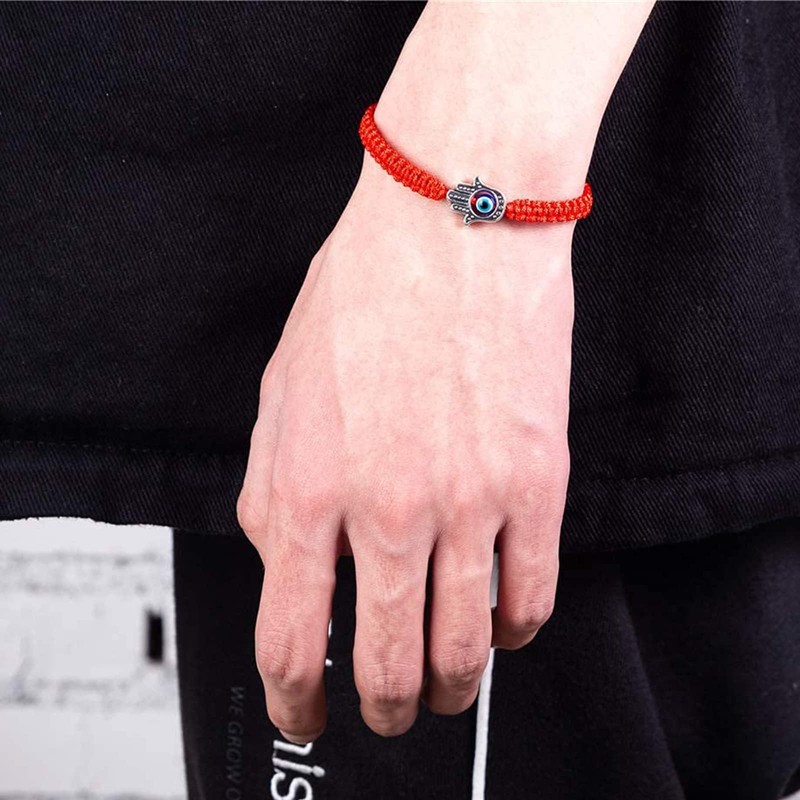 GeorgeX Paquete de Dos Pulseras Trenzadas Rojas Pulsera de Protección